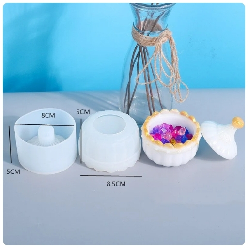 Buy container storage cup silicone mold in Dubai for Jesmonite and resin crafts. Ideal for home décor and creative projects.