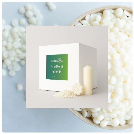 EcoSoya pillar blend soy wax in Dubai. Smooth top finish