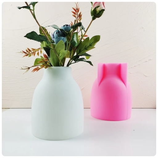 Round vase silicone mold for Jesmonite art in Dubai. Perfect for modern home décor