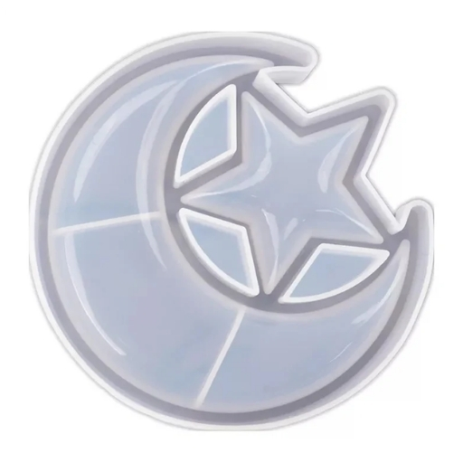 Star and moon plate jewelry storage mold in Dubai for Jesmonite crafts. Perfect for décor and handmade gifting sets.