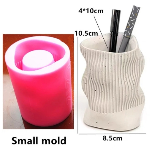 Twisting curve penholder silicone mold in Dubai. Ideal for creative desk accessory and décor crafts.
