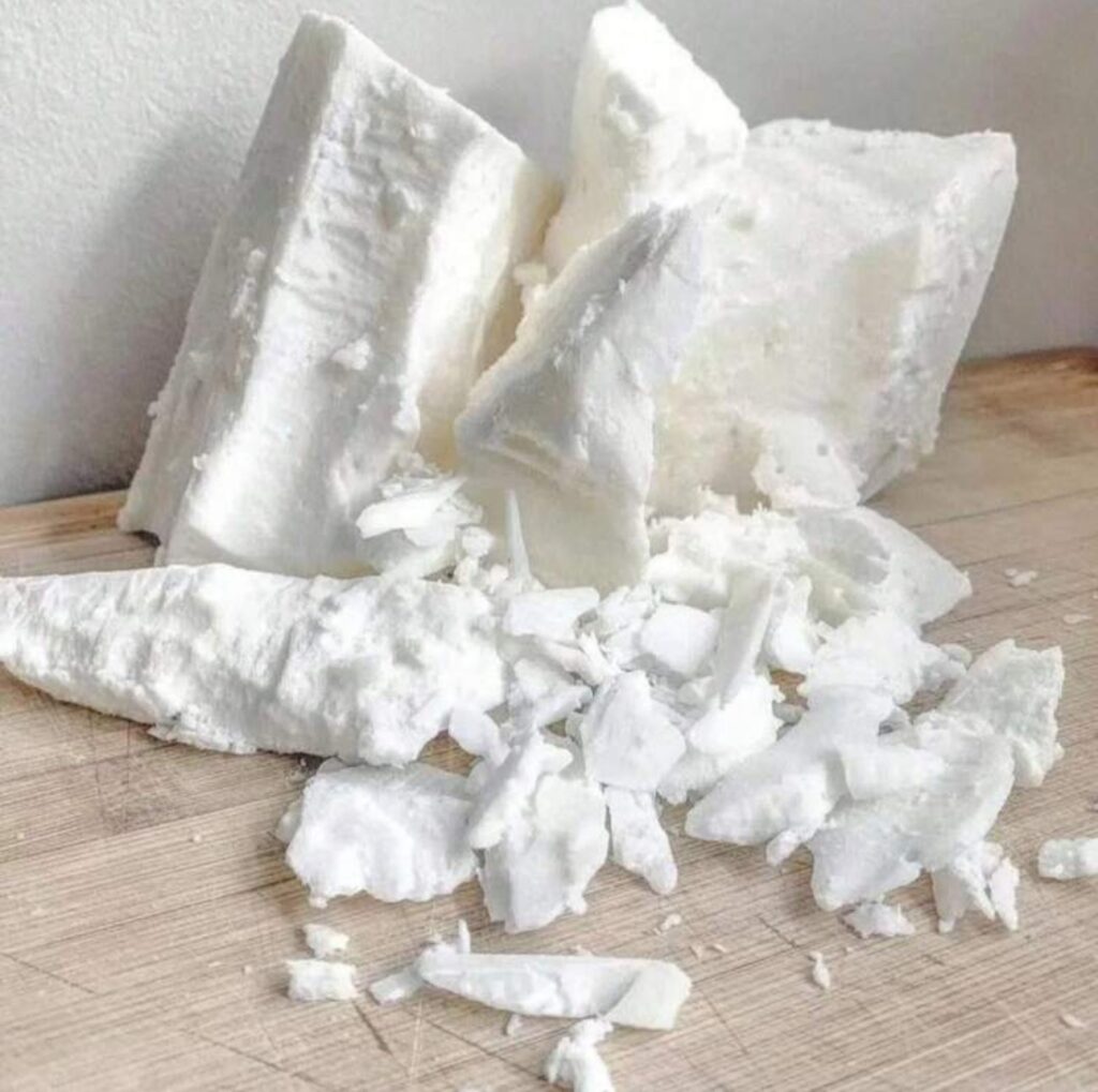 Natural coconut wax extracted from plants for candle making and DIY crafts