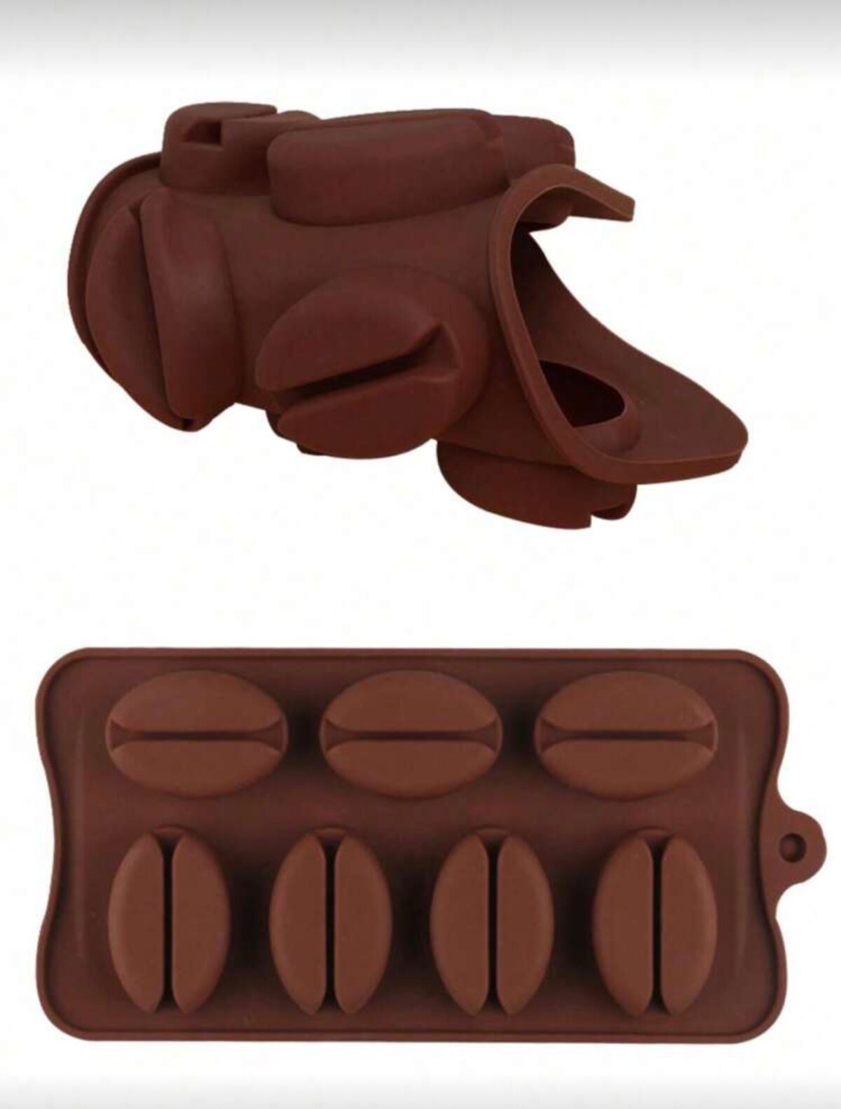 Coffee Bean Silicone Mold – 7-Hole Professional Chocolate, Candy & Ice Mold for DIY Baking Crafts - Image 2