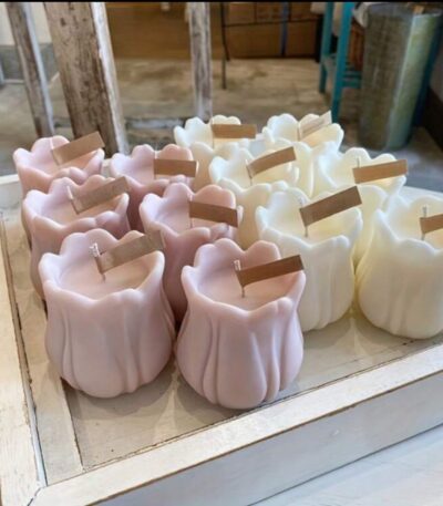 3D tulip flower resin candle mold for aromatherapy candles soap gypsum and home decor crafts
