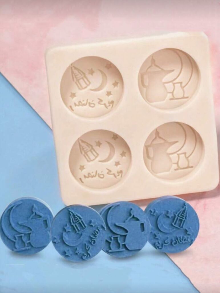 eid star moon silicone mold for islamic candle soap resin diy crafts