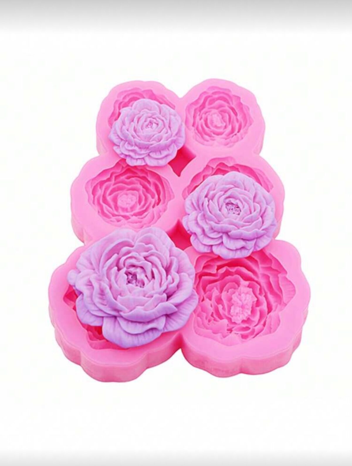 Premium Pink Peony Silicone Mold – Elegant 3D Flower Design for Resin Jewelry & Creative Accessories - Image 3