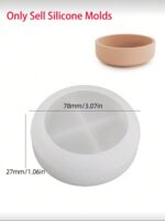Round Bowl Silicone Mold for Candle Jars, Concrete & Resin Crafts - Image 2