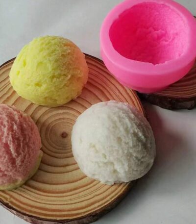 ice cream ball silicone mold candle soap diy sphere