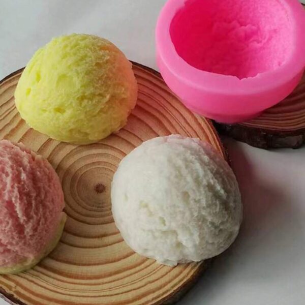 ice cream ball silicone mold candle soap diy sphere