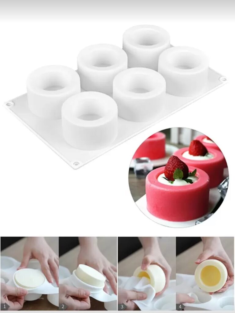 6 hole silicone mold candle soap resin casting mold