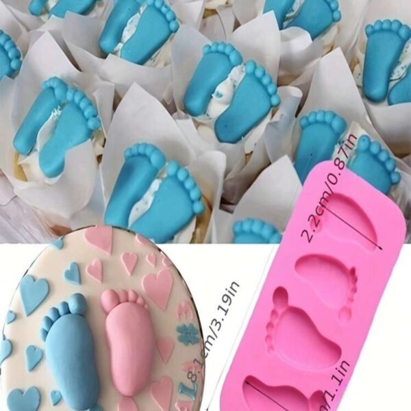 baby foot silicone mold for baking cake decoration