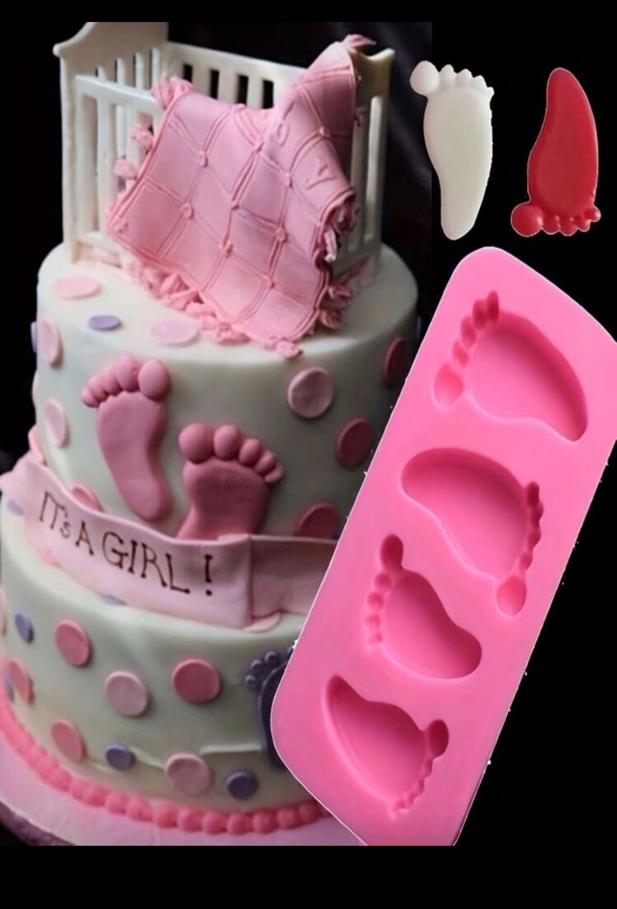 Baby Foot Silicone Mold – Baking & Cake Decoration Mold for Baby-Themed Desserts - Image 5