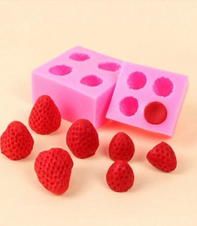 strawberry silicone mold 3d fruit candle soap resin