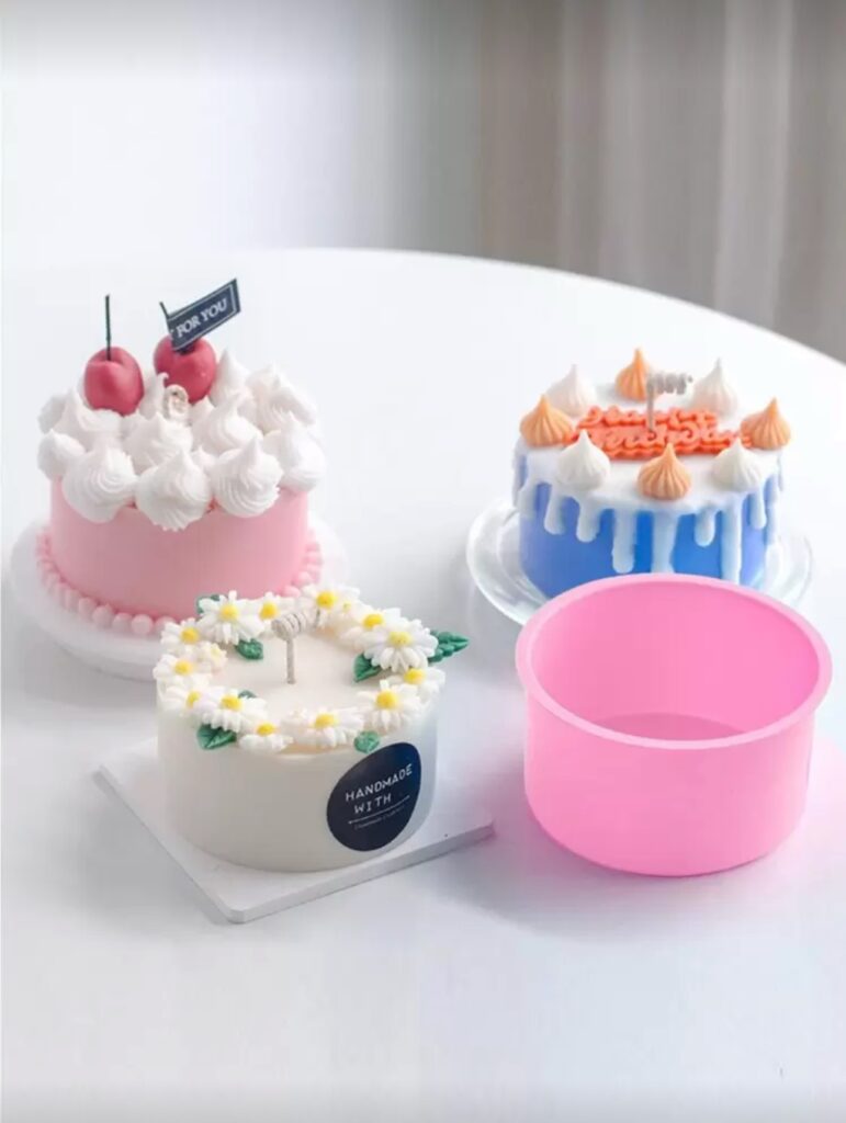 plain silicone mold simple diy candle resin baking mold