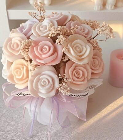 floral silicone mold 3d asymmetrical flower candle resin soap