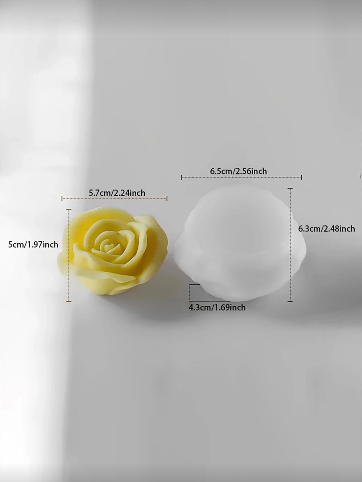 Floral Silicone Mold – 3D Asymmetrical Flower Mold for Candles, Soap & Aromatherapy Crafts - Image 3
