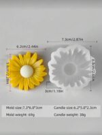 STUNNING Daisy Flower Silicone Mold – Sunflower Resin & Candle Mold for Aromatherapy Crafts - Image 2
