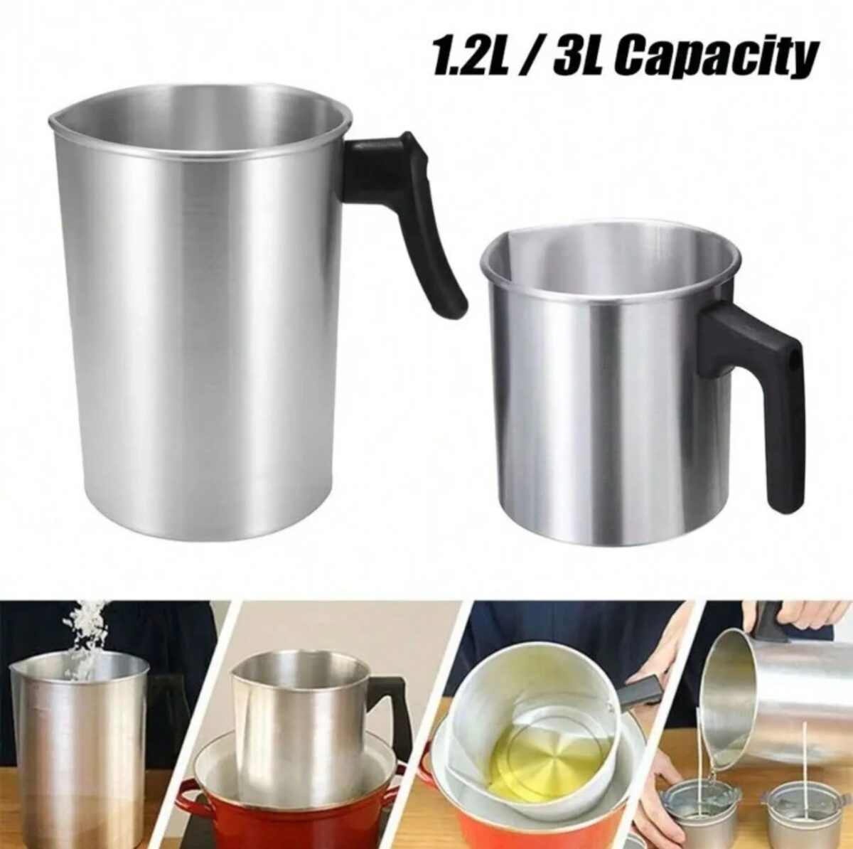 PROFESSIONAL Candle Making Pouring Pot – 3L Wax Melting Boiler with Dripless Spout - Image 2
