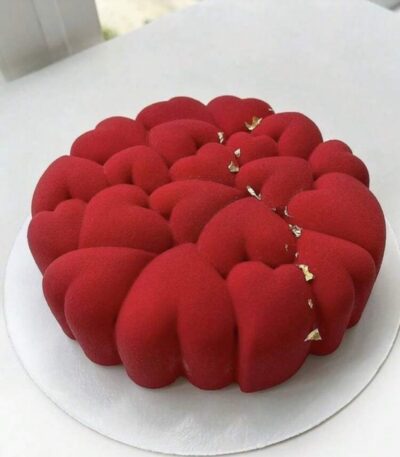 3D heart silicone mold for mousse cake, chocolate, and candle making