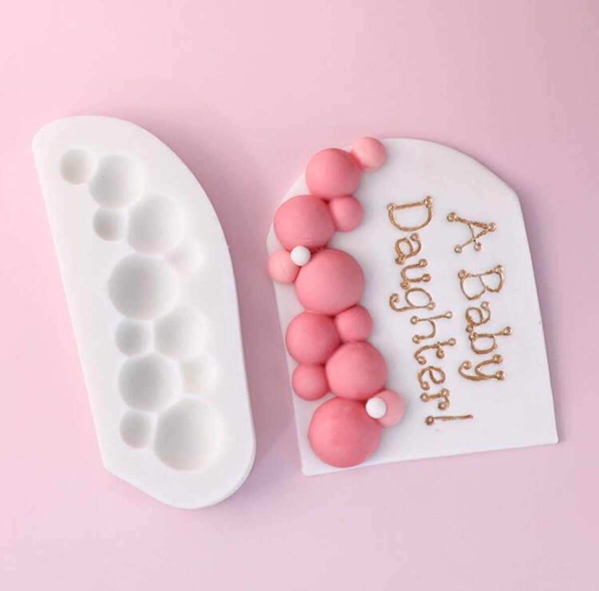 Bubble silicone cake mold for chocolate, sugarcraft, and decorative baking projects