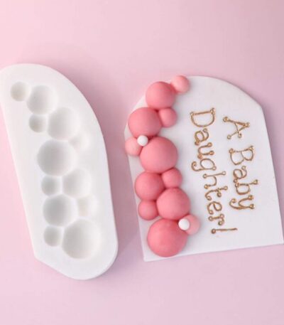 Bubble silicone cake mold for chocolate, sugarcraft, and decorative baking projects