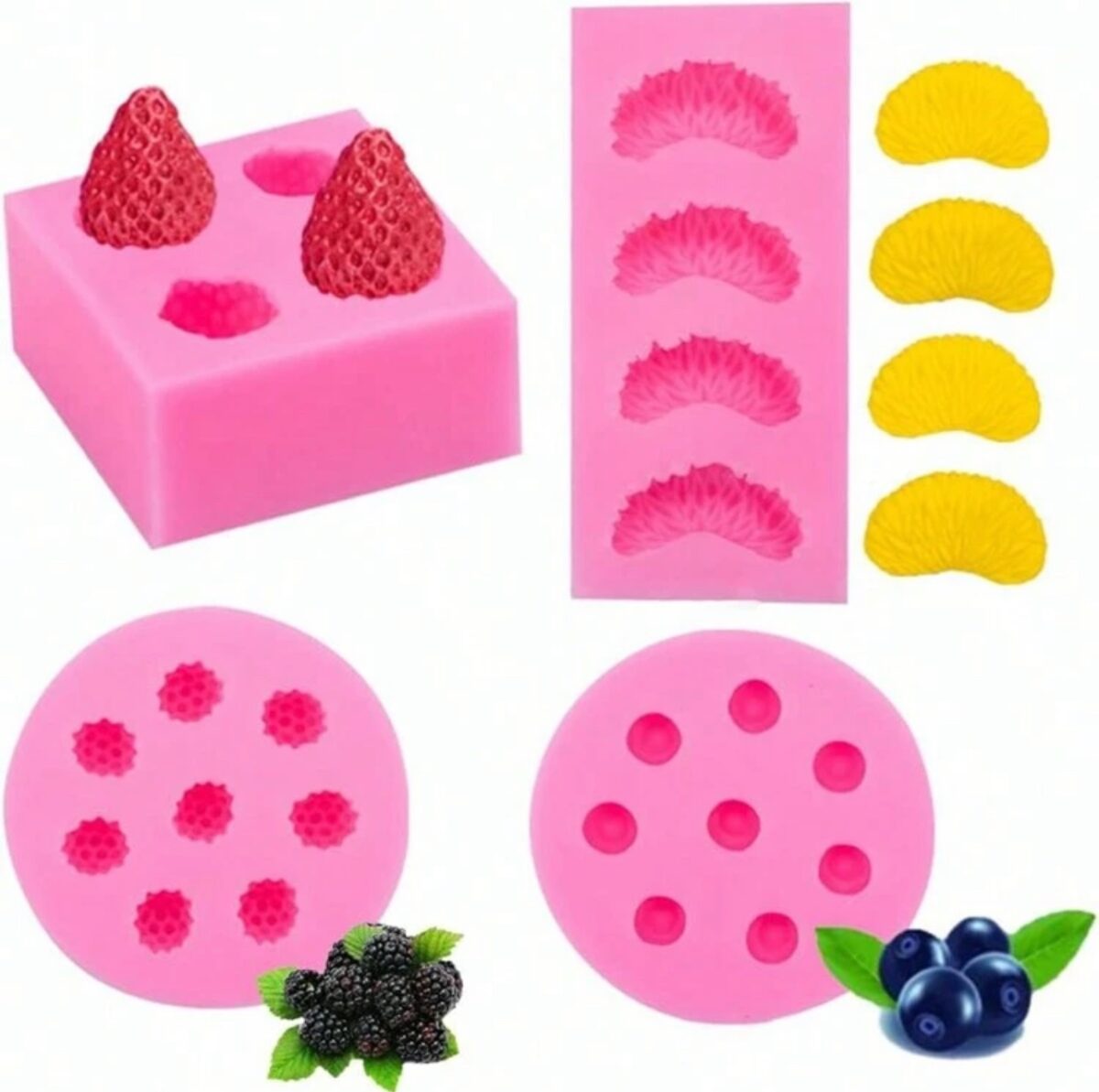 Creative Mini Fruit Silicone Mold – 3D Dessert, Soap & Resin Craft Mold - Image 3