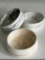 Round cement flower pot mold silicone for gypsum, resin storage bowls, and DIY succulent planters