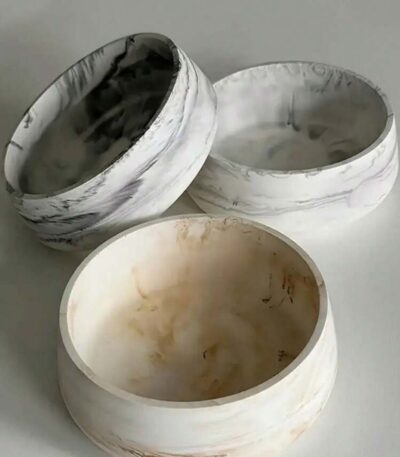 Round cement flower pot mold silicone for gypsum, resin storage bowls, and DIY succulent planters