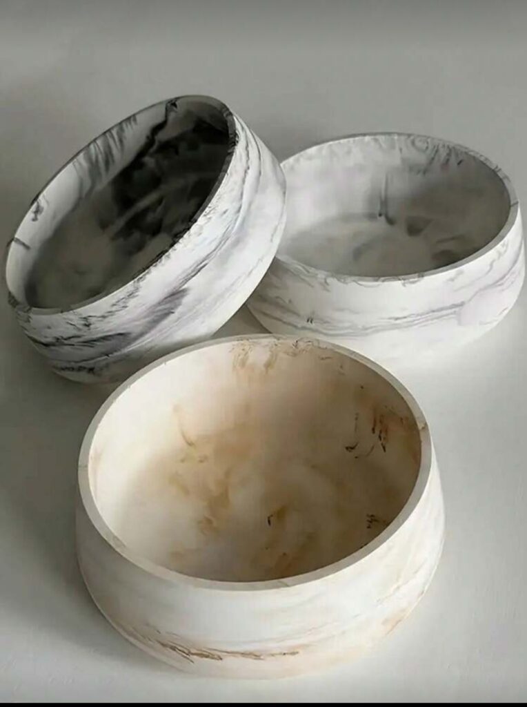 Round cement flower pot mold silicone for gypsum, resin storage bowls, and DIY succulent planters