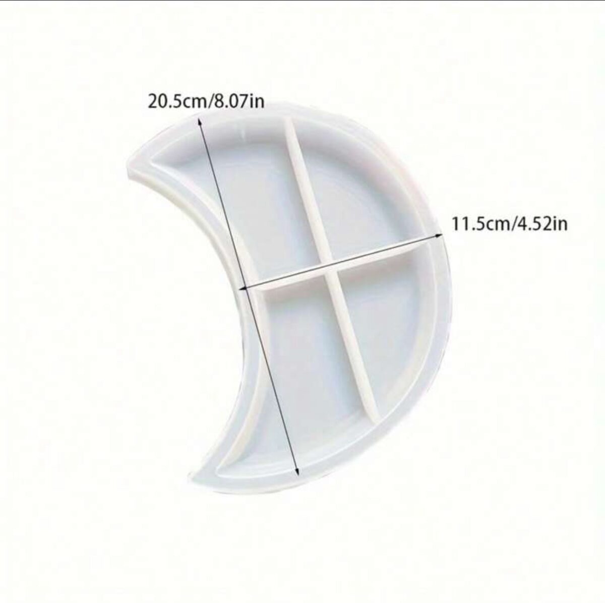 Elegant Moon Shaped Resin Tray Mold – DIY Candle Holder & Jewelry Coaster - Image 2