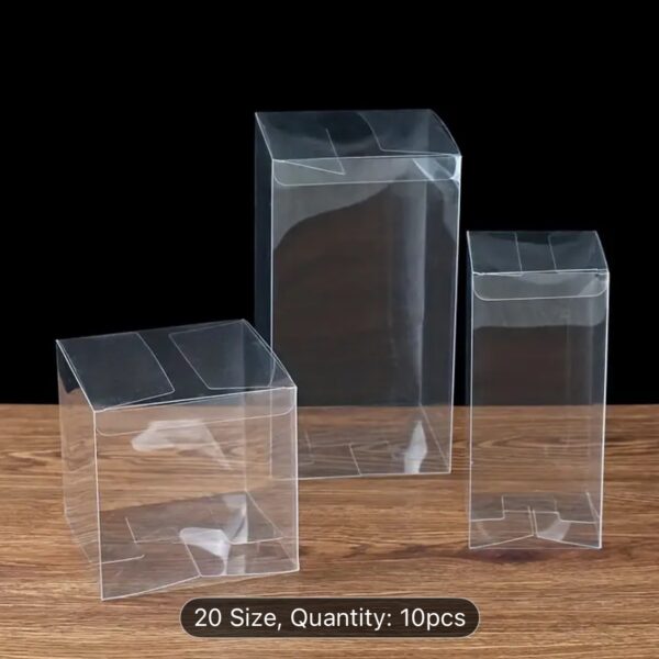 Transparent PVC plastic box made from PET material for candle and gift packaging