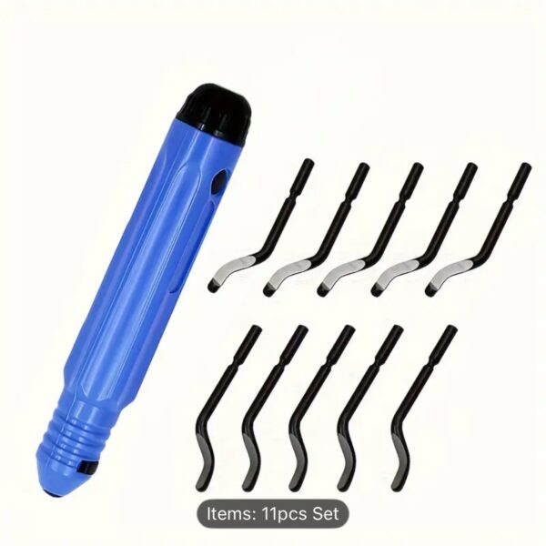 Professional hand deburring tool set with burr remover and chamfer cutters for DIY and workshop use