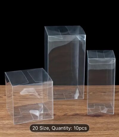 Premium transparent PVC plastic packaging box for clear retail display and product packaging