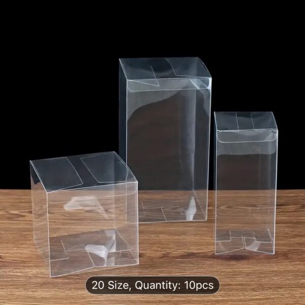 Premium transparent PVC plastic packaging box for clear retail display and product packaging