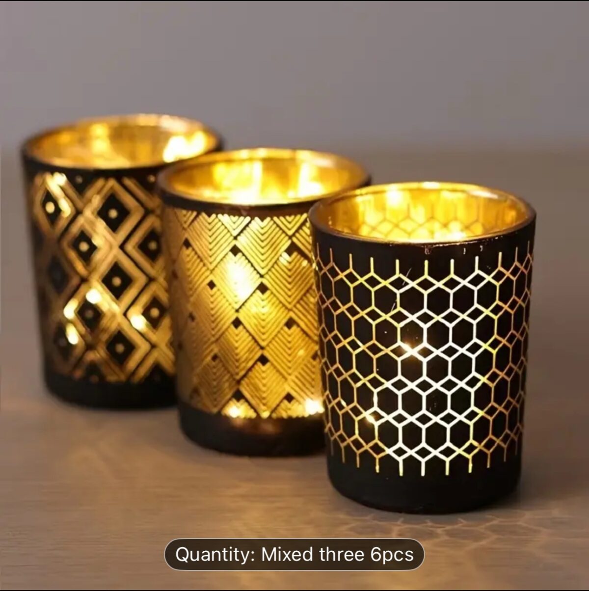 Elegant Geometric Glass Candle Holders – Decorative Scented Candle Cups (6pcs) - Image 6