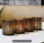 Elegant Geometric Glass Candle Holders – Decorative Scented Candle Cups (6pcs) - Image 3