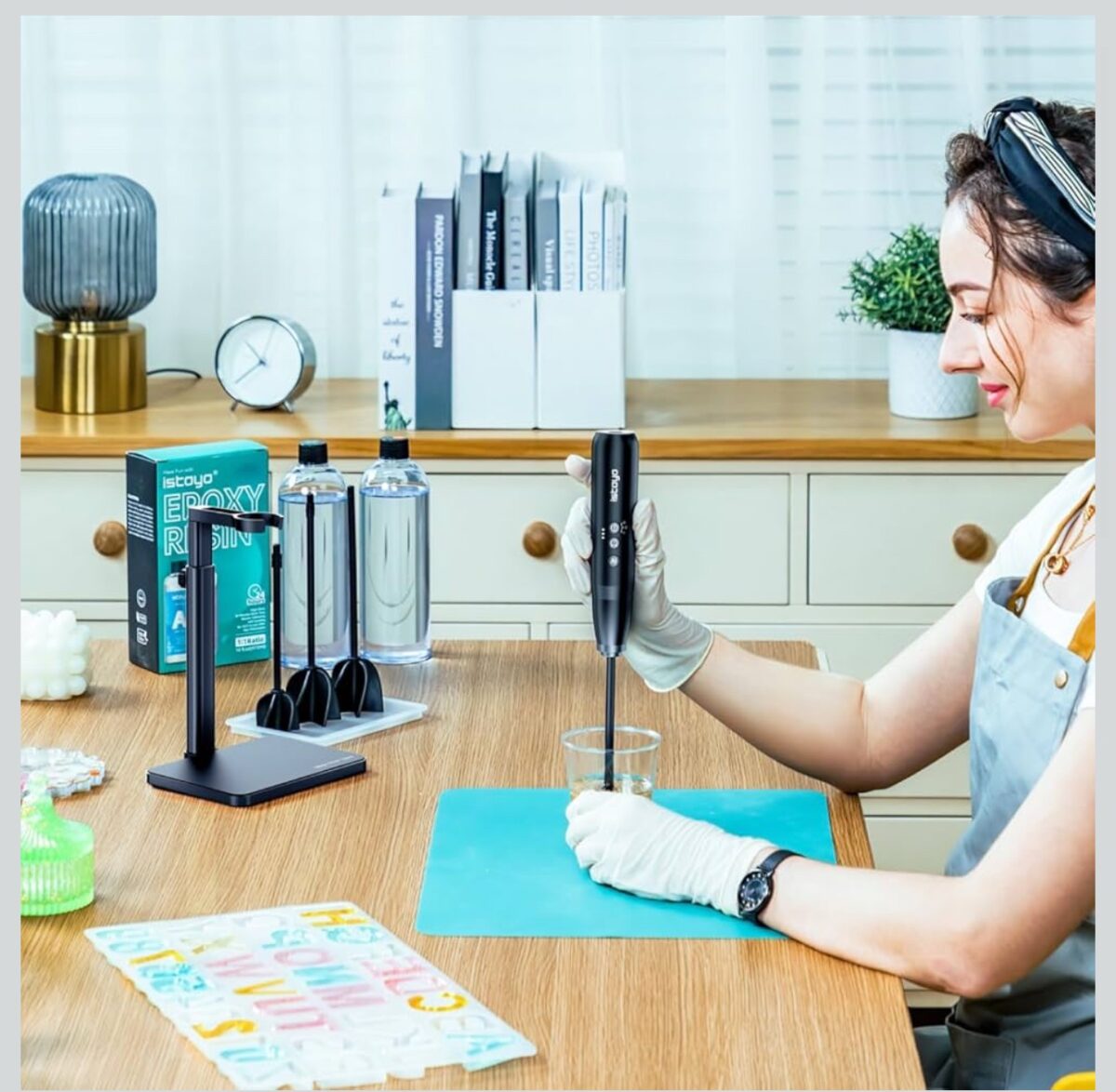 Professional Cordless Resin Mixer – 3-Speed AI Control DIY Stirrer - Image 3