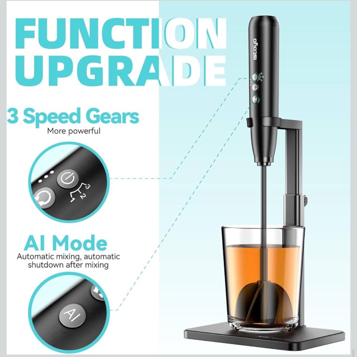 Professional Cordless Resin Mixer – 3-Speed AI Control DIY Stirrer - Image 6