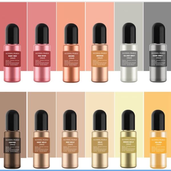 Premium resin dye liquid color set with 12 colors for candle making and resin DIY crafts