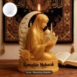 Ramadan Islamic Silicone Mold – Girl with Arabic Calligraphy Design