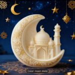 Premium Ramadan Silicone Mold – Star & Moon 3D Islamic Relief Design - Image 3