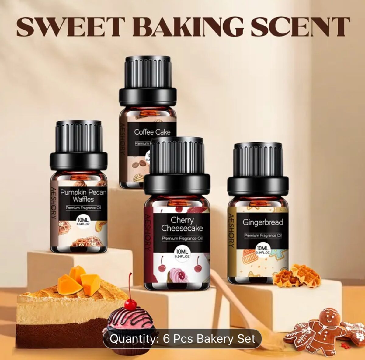 Irresistible Bakery Essential Oils Set – 6 Premium Fall & Holiday Fragrance Oils - Image 3